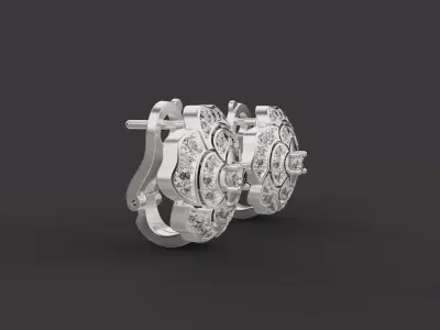 Flower Earrings 15130 3D print model