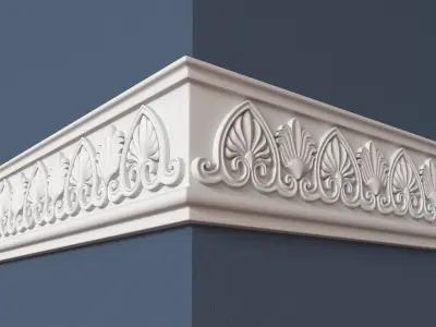 Frieze decorative crown moulding 3D model