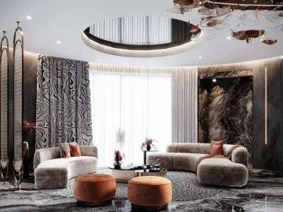 Luxury Contemporary 3D Scene 3D model