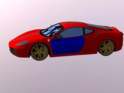 sports Car Low-poly 3D model purchase