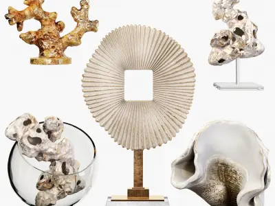 Sculptures of coral reef 02 3D model