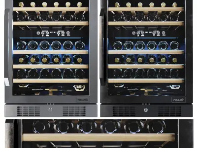 Under Counter Wine Fridges Collection Low-poly 3D model