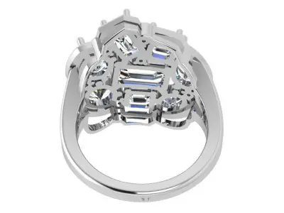 Unique Diamond Ring 4189 3D print model
