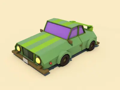 poly car Low-poly 3D model