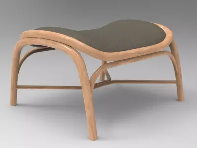 Pantu Footstool Low-poly 3D model