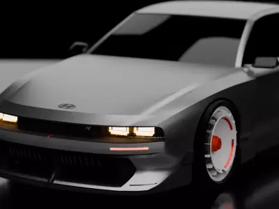 Hyundai N Vision 74 Concept Car 3D model