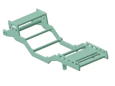 Plastic Automotive Chassis Frame Toy 3D model