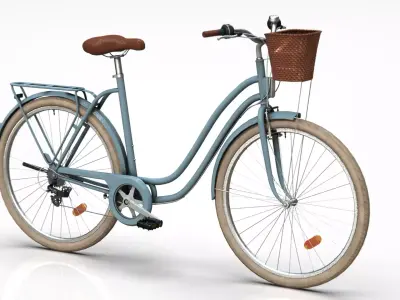 Classic city bike 3D model