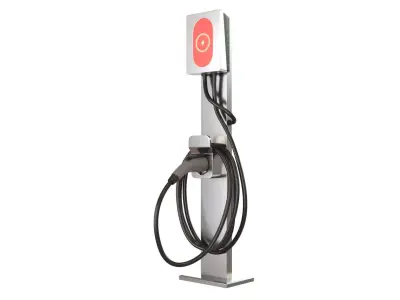EV Charger 02 Low-poly 3D model