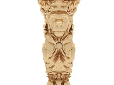 Corbel 3 lion head 3D model