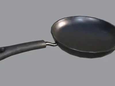 Kitchen Pans PBR Low-poly 3D model