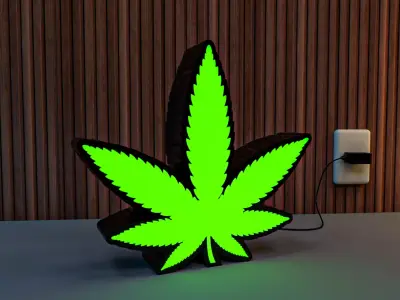 LAMP CANNABIS 3D 3D print model