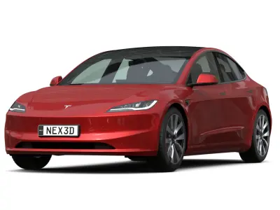 Tesla Model 3 2024 3D model get