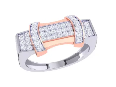 Mens gemstone diamond men Ring with details images 01 3D print model
