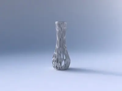 Vase larger opening hexagon with smooth organic lattice 3D print model