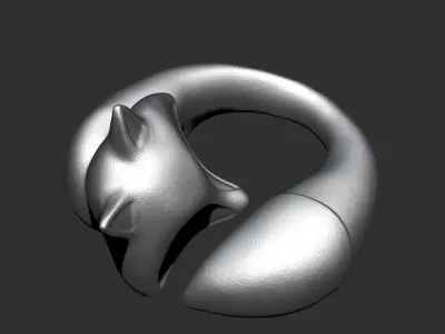 fox candle stick 3D print model