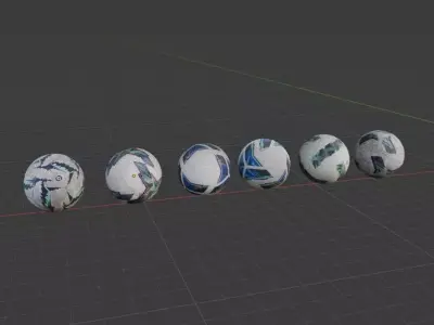 KIPSTA FOOTBALLS SCANS  Low-poly 3D model