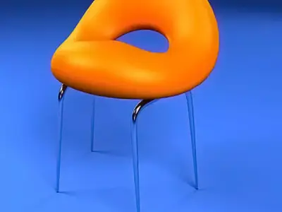Orange Chair Free 3D model