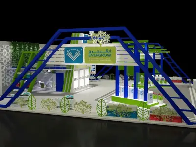 Booth Exhibition Stand a296 3D model