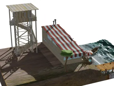 Beach House 3D model