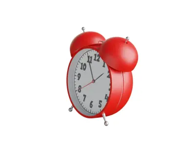 3D Alarm Clock 1 With Rig 3D model