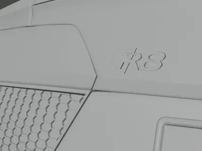 Audi R8 V10 Rigged 3D model