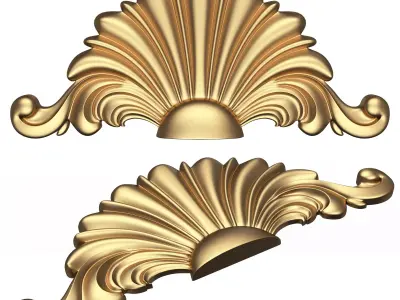 Shell Carved 04 Low-poly 3D model