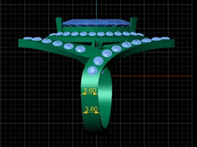 LUXURY ENGAGEMENT RING 3D PRINTABLE MODEL 3D print model purchase