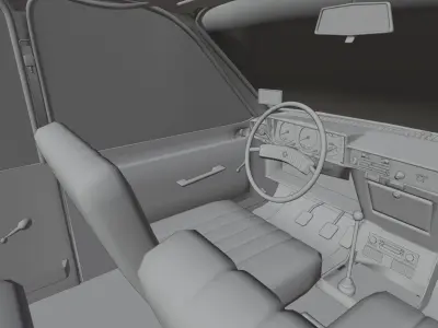 Renault 12 Car Low-poly 3D model