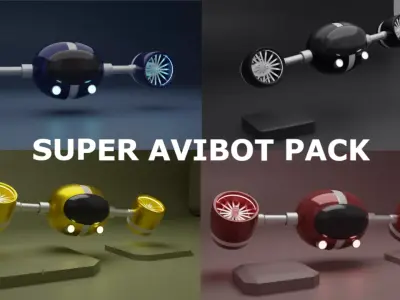 Aviated Robots - Super Avibot Pack - all of the them 3D model