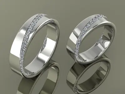 Wedding ring  gold  3D print model