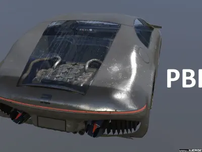 CONCEPT car R21 flying vehicle 3D model
