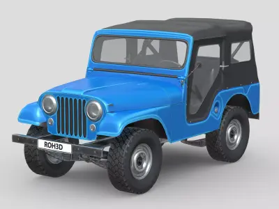 Jeep CJ5 1954 Low-poly 3D model