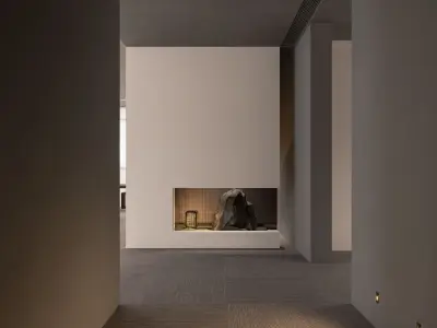 Zen Style Clubhouse Interior 3D model