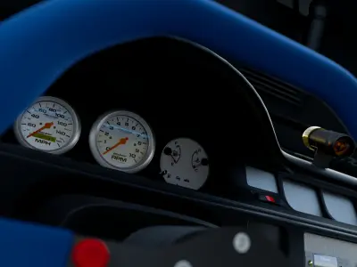 AutoMeter Ultra-Lite Gauge Pack Low-poly 3D model