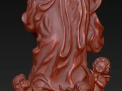 Mother Mary go to heaven  3D model