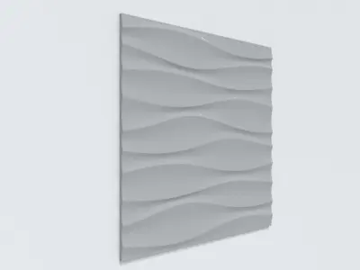 Decorative seamless Wall Panel Waves 3D print model