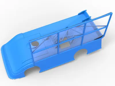 Shell of Super Dirt Late model with side wing Scale 1 to 25 3D print model