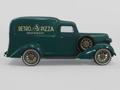 Dodge 1936 Retro Pizza model 3D model