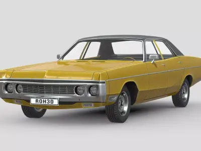 Dodge Polara 1970 Low-poly 3D model