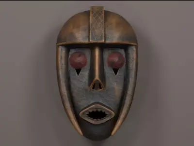 Pwoom Itok African mask 3D model