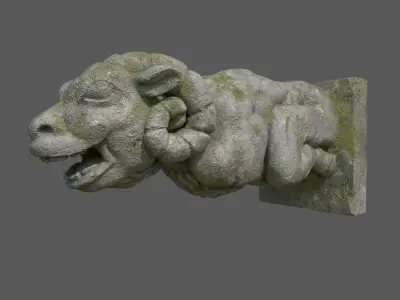 Gargoyle03 Low-poly 3D model