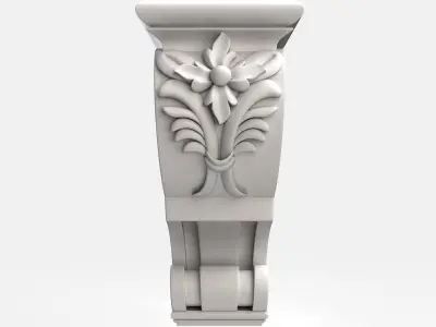 Carved corbel for cnc 5 3D model