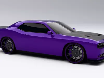 Dodge Challenger SRT Low-poly 3D model order
