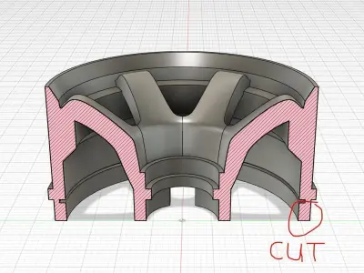 TE37 style 22mm BMR-X wheels 3 offsets 3D print model