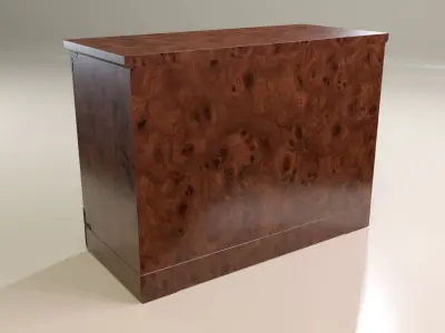 Japanese folk art chest of drawer 3D model