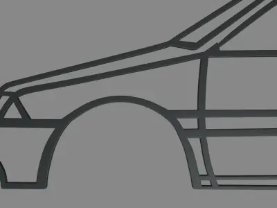 Citroen Ax Wall Silhouette 3D print model
