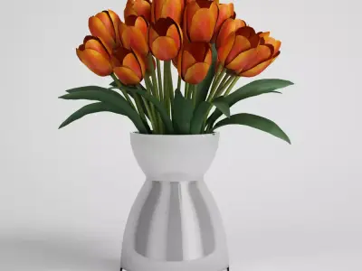 CGAxis flower 3D model