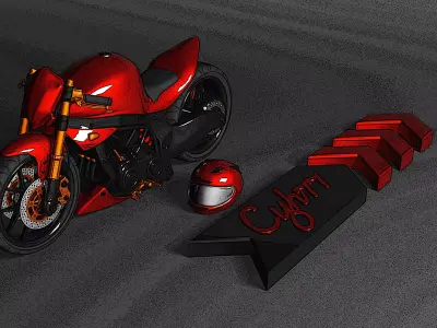 motor sport Low-poly 3D model