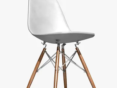 White Modern Chair 3D model